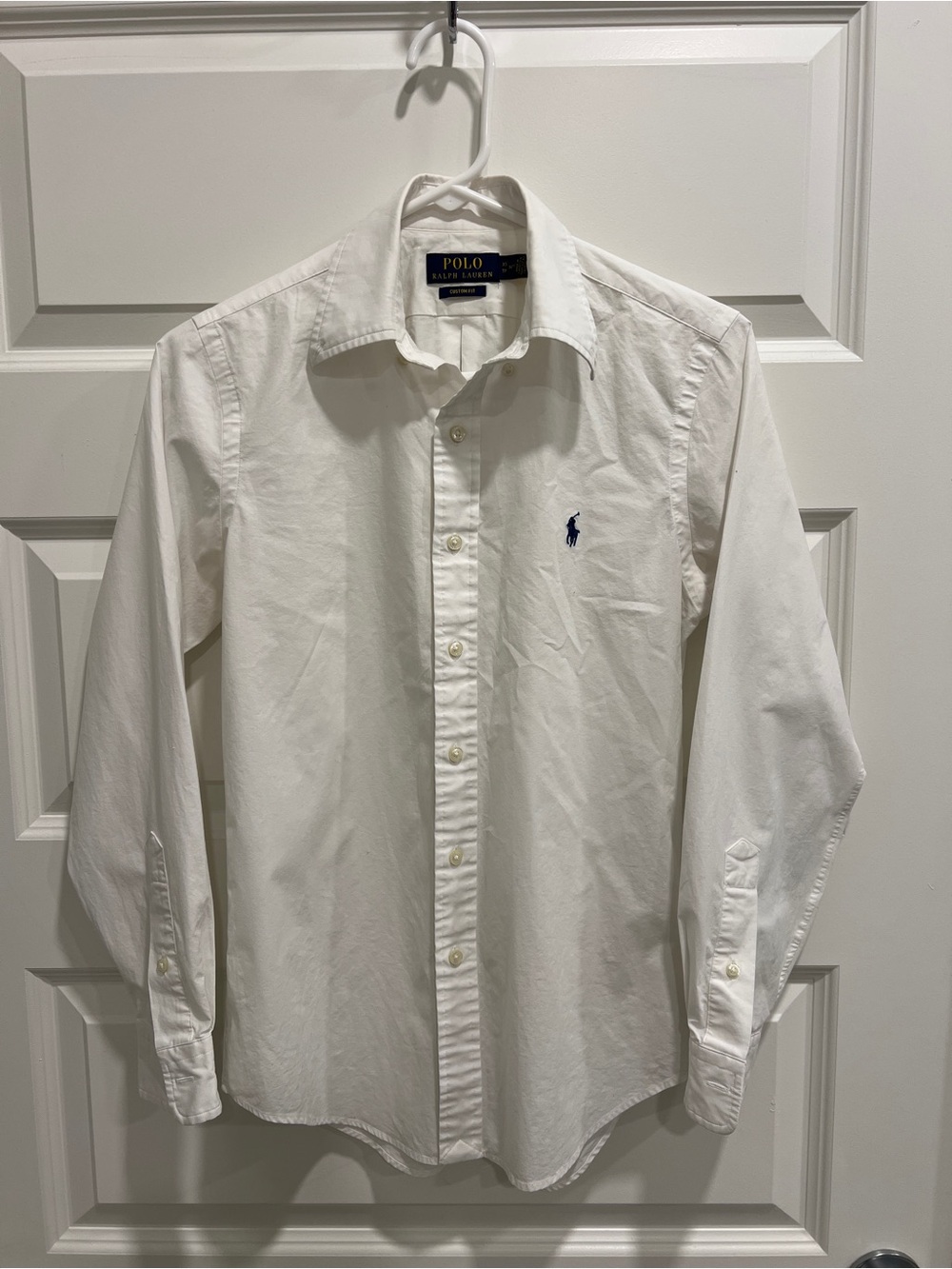 Polo by Ralph Lauren White Button-Up Shirt with Navy Pony